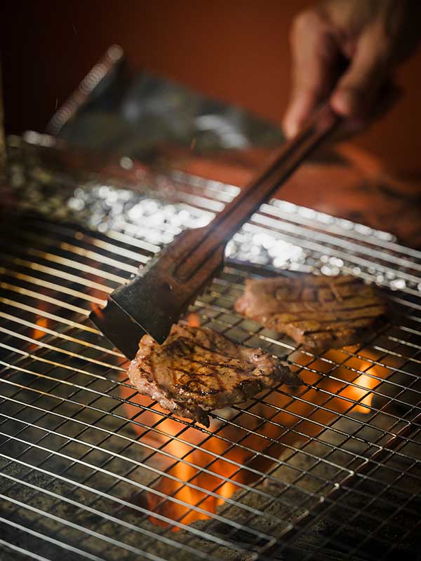 Gyutan grilled over binchotan Gyutan grilled over binchotan